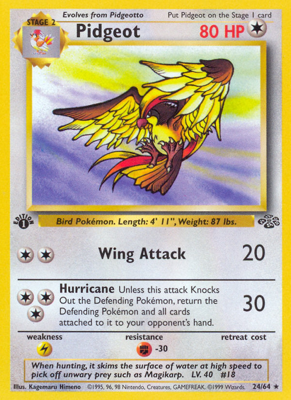 Jungle set Non Holo Pidgeot #24/64 first edition